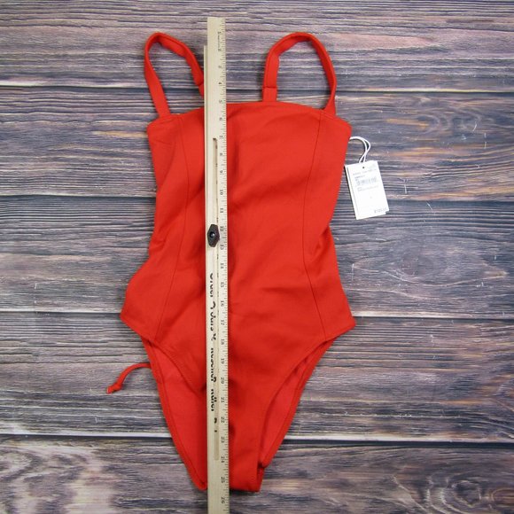 Good American NEW XS Size 0 Red Sculpt Corset One Piece Swimsuit Swim Beach - Picture 6 of 9